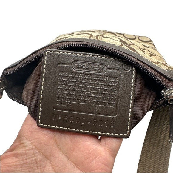 COACH Brown Signature Canvas Crossbody - Picture 6 of 9